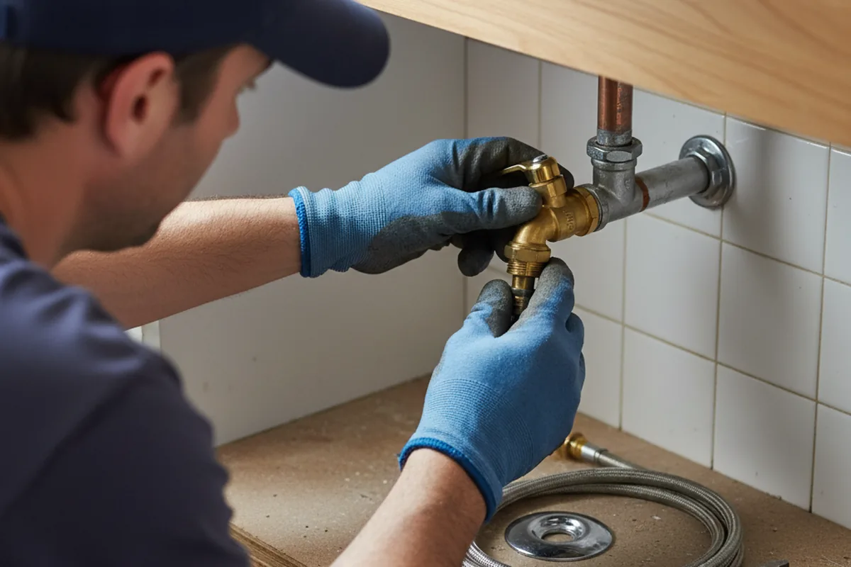 Shutoff valve and fitting work during Emergency Plumbing in Goodfellow AFB